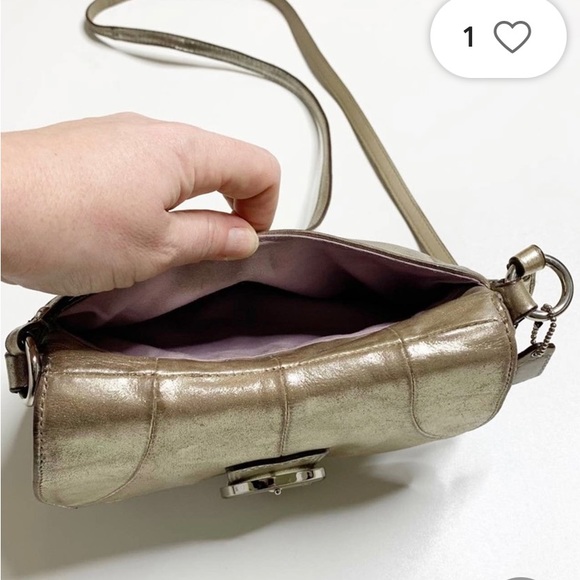 Coach leather bag metallic! - Picture 7 of 8
